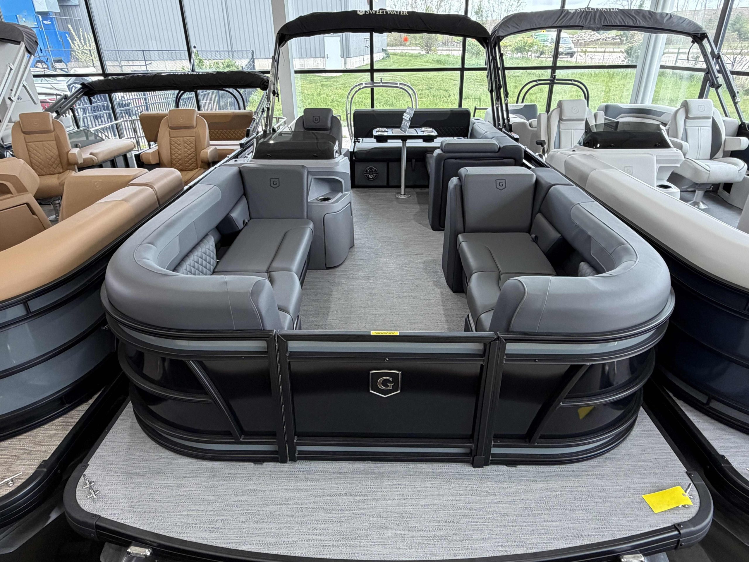 sooose　GMC ショートボード　PUカーボンレール　フィン付 New 2026 Godfrey Sweetwater 2286SFL Tritoon 24 ft Tritoon Boat For
