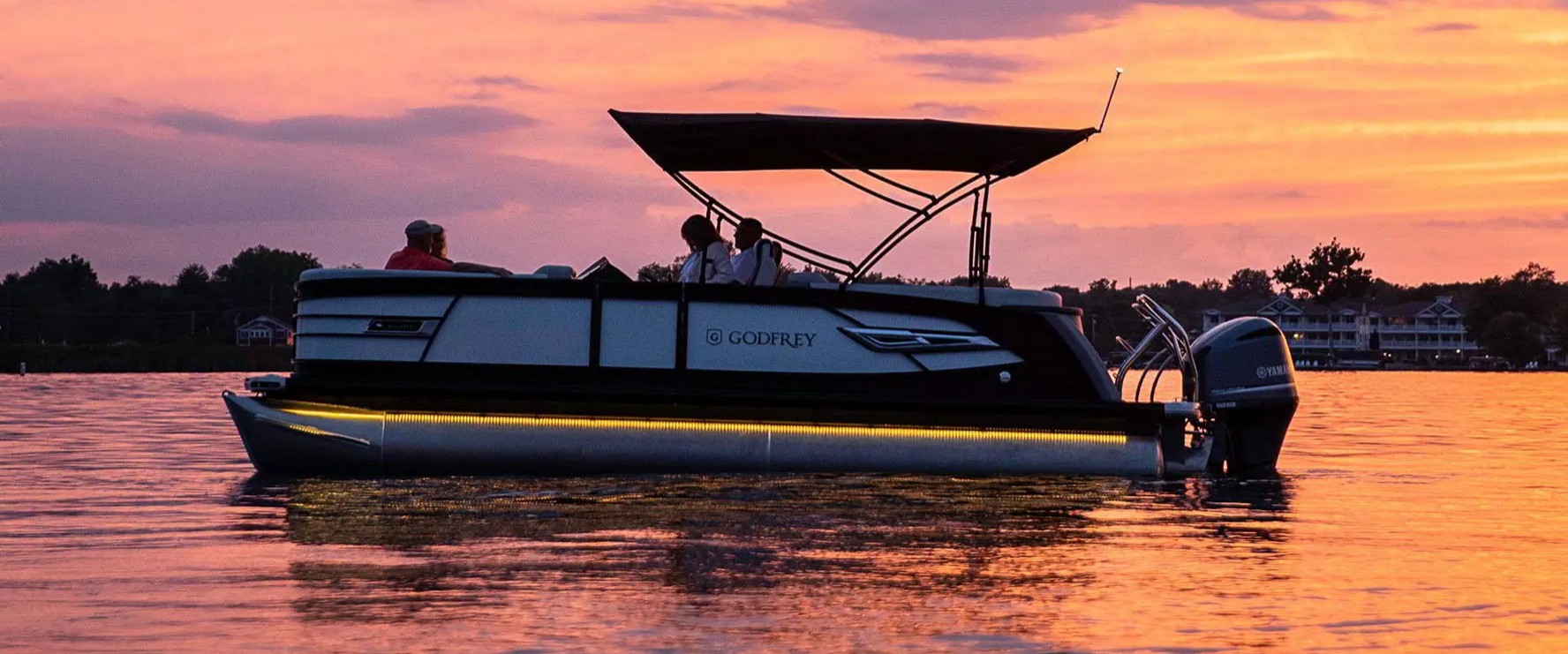 Used Godfrey AquaPatio Split Bench Pontoon Boats For Sale
