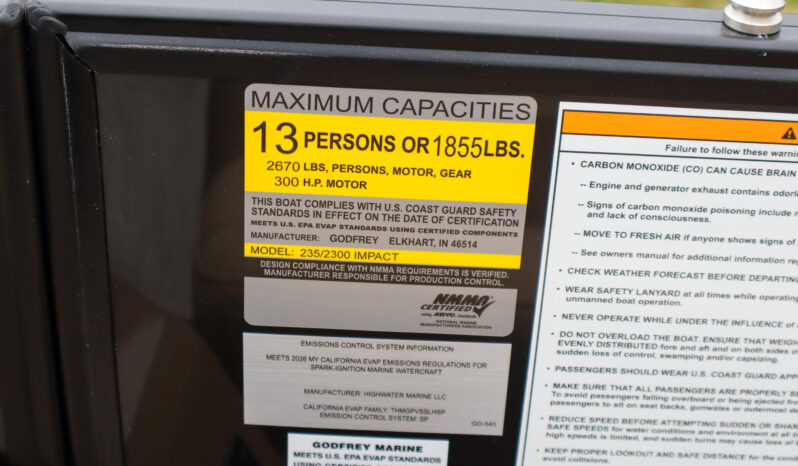 2026 Godfrey Monaco 235SFLC Tritoon full